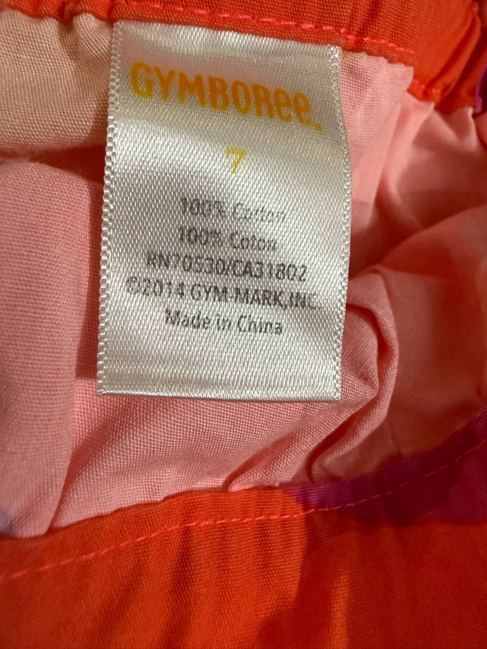 Gymboree Pink Orange Purple Geometric Cotton Romper